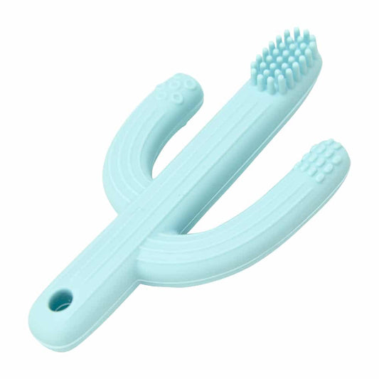 Silicone Teether + Toothbrush - Cactus