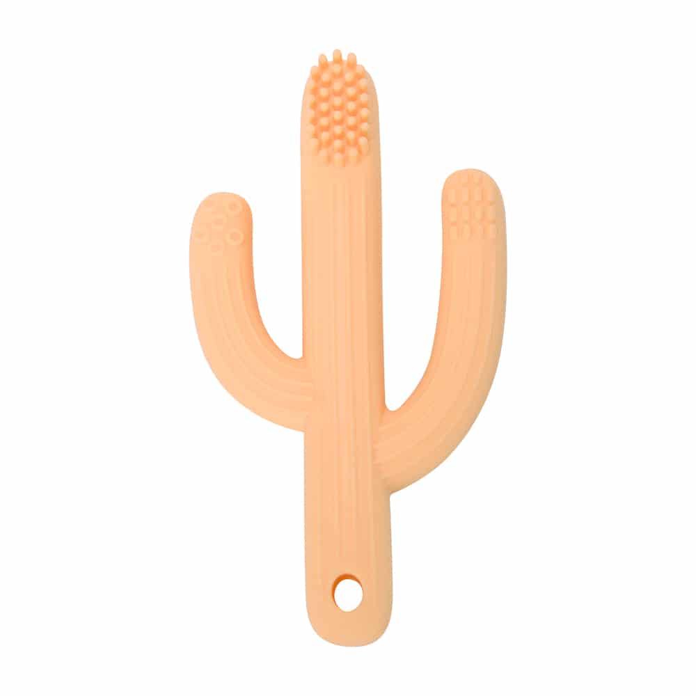 Silicone Teether + Toothbrush - Cactus