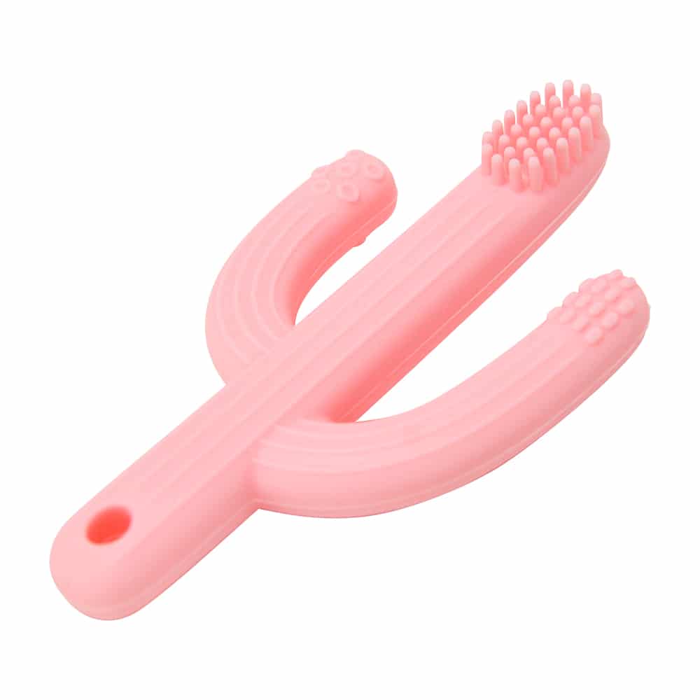 Silicone Teether + Toothbrush - Cactus