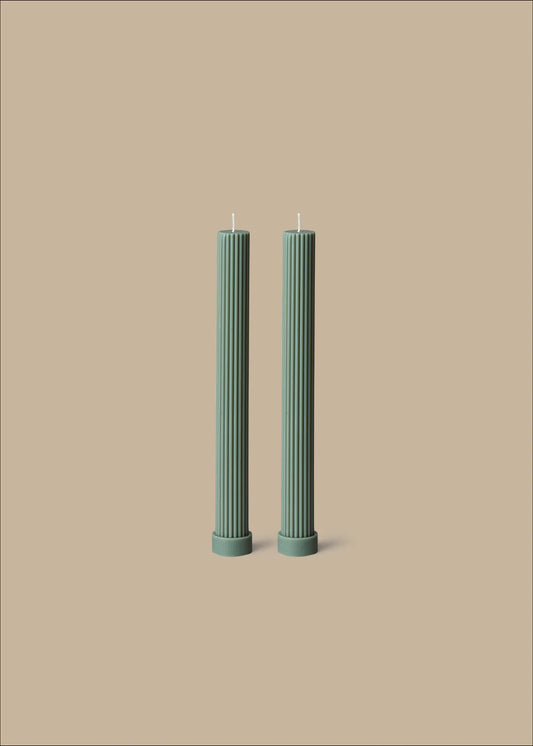 Column Pillar Candle Duo - Eucalyptus