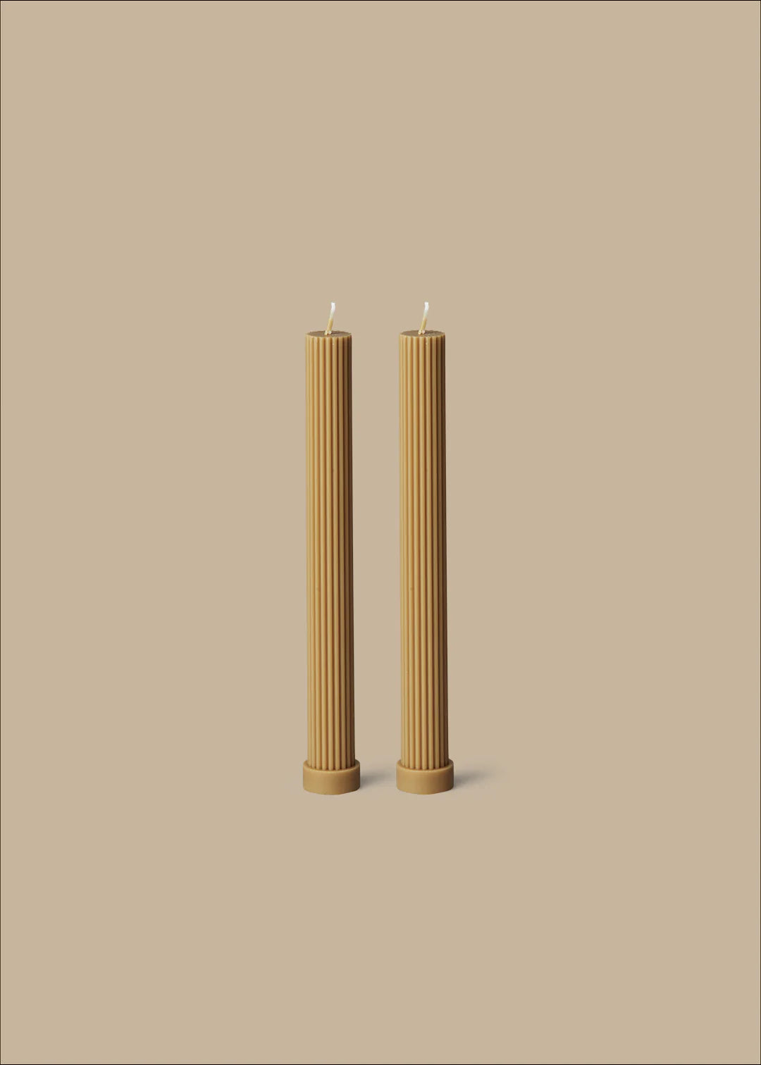 Column Pillar Candle Duo - Honey