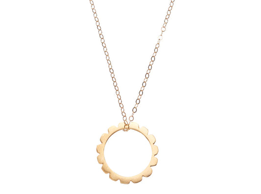 Frill Circle Necklace - Gold