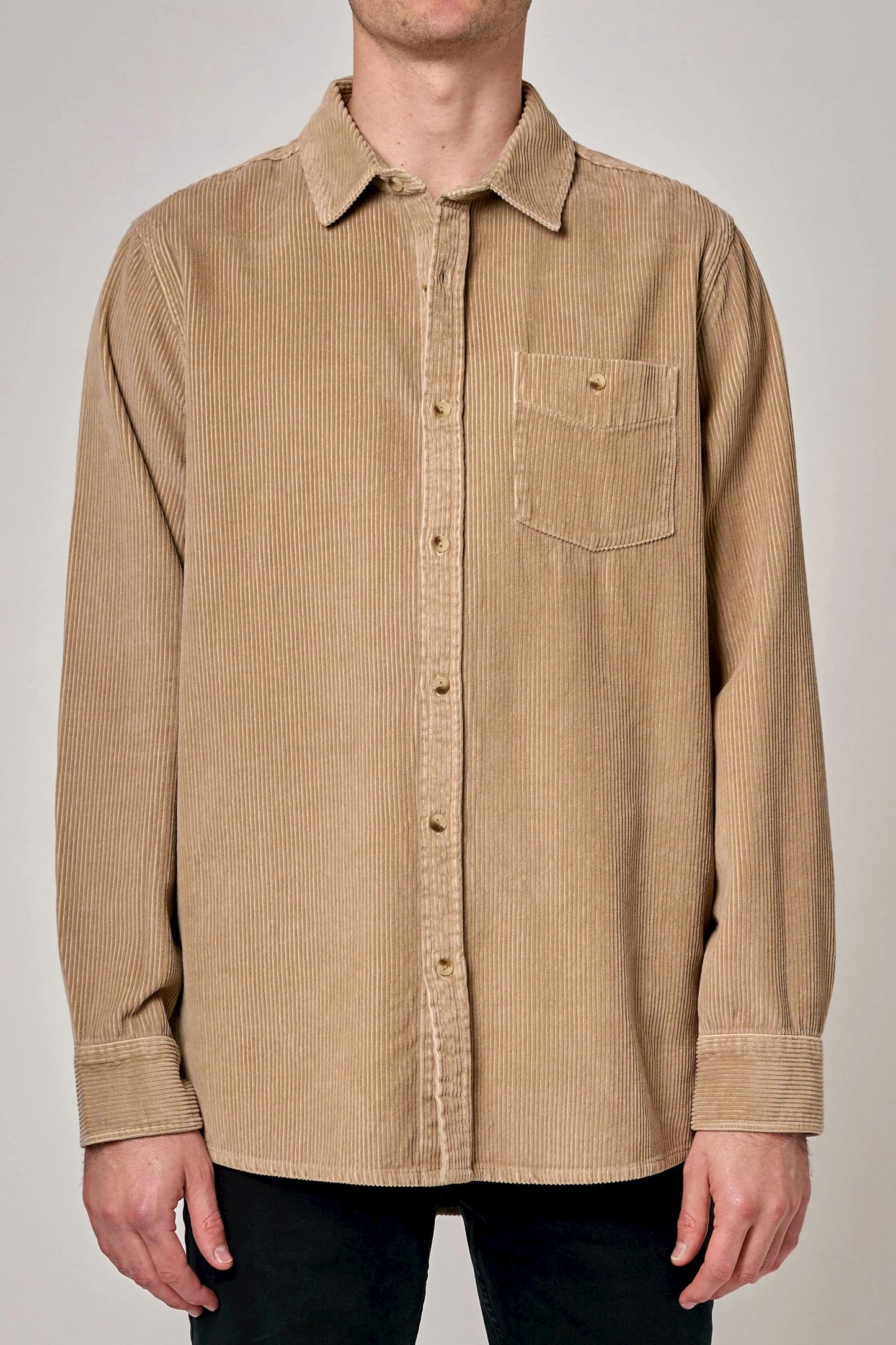 Fat Cord Shirt - Stone