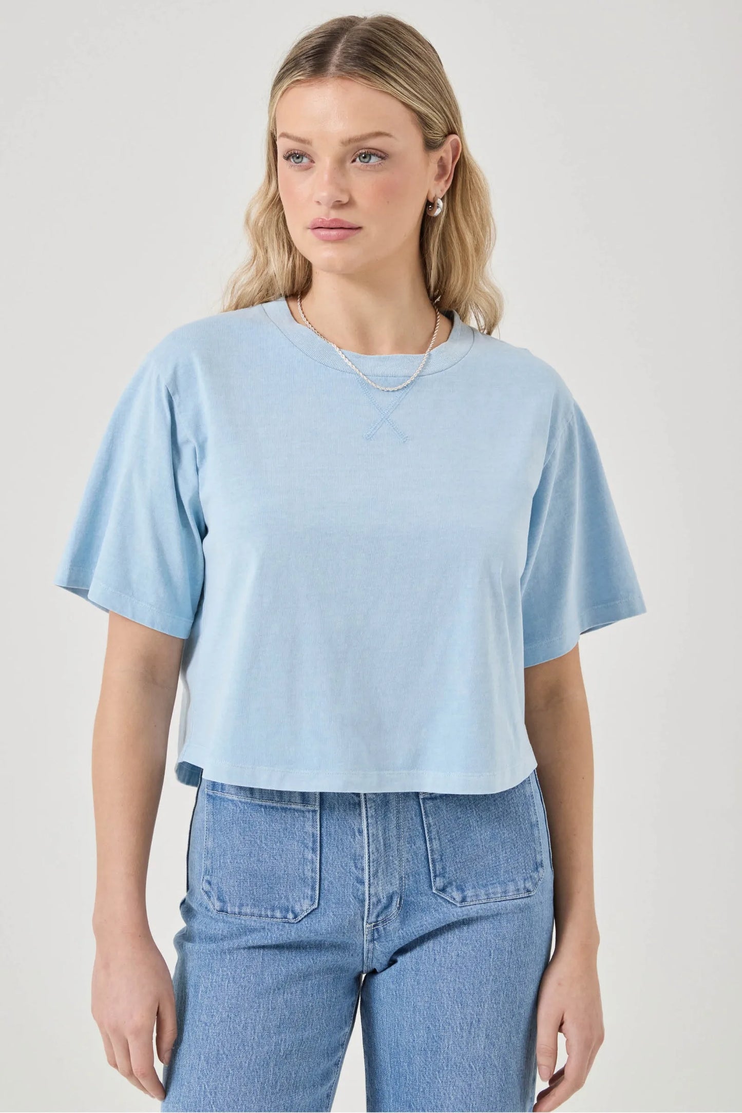 Resort Cropped Tee - Blue Heaven