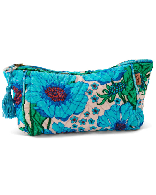 Tumbling Flowers Velvet Toiletry Bag