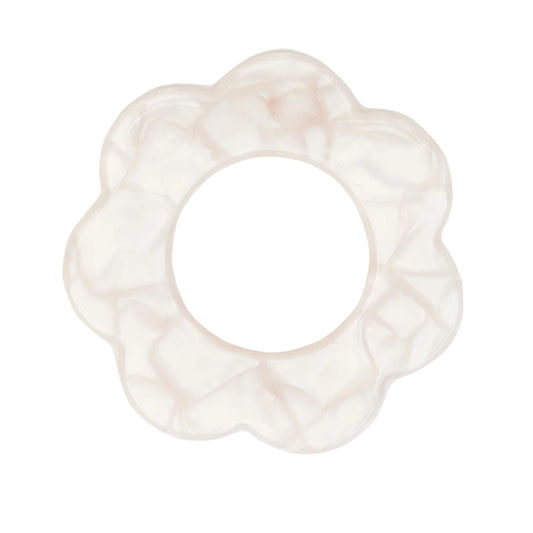 Scallop Edge Napkin Ring - Pearl 4pc