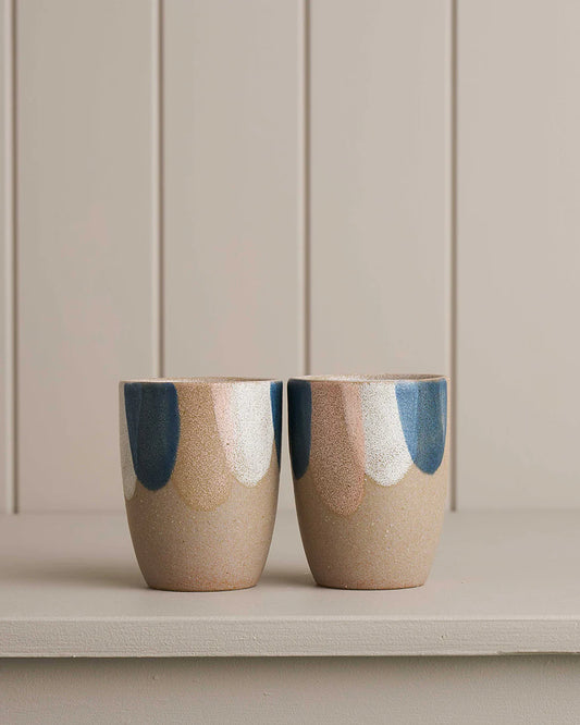 Latte Cups / Blue Tate 2pk