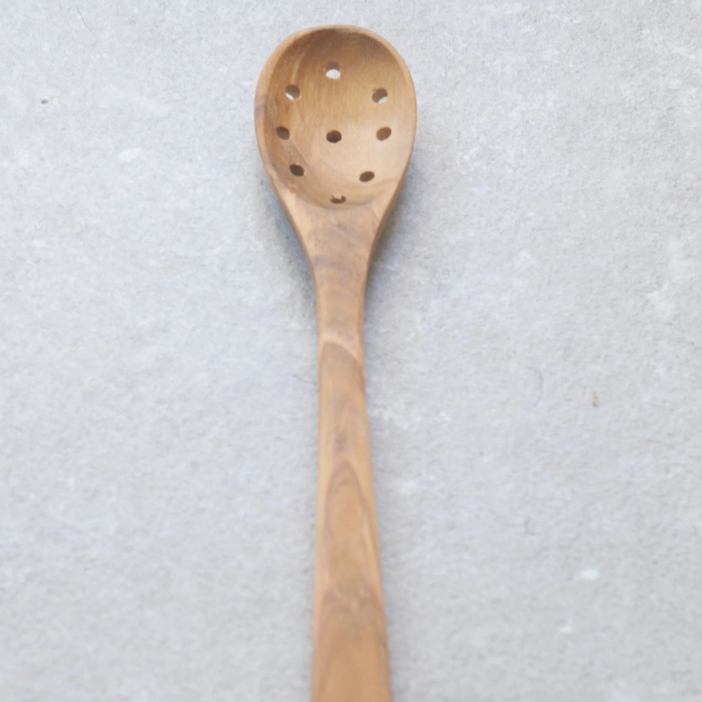 Olive Wood Holed Spoon - 20cm