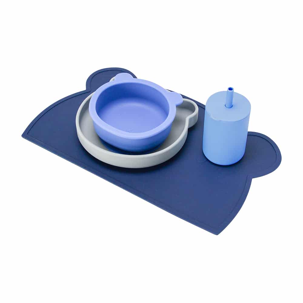 Silicone Dinner Set - Bear 4pc