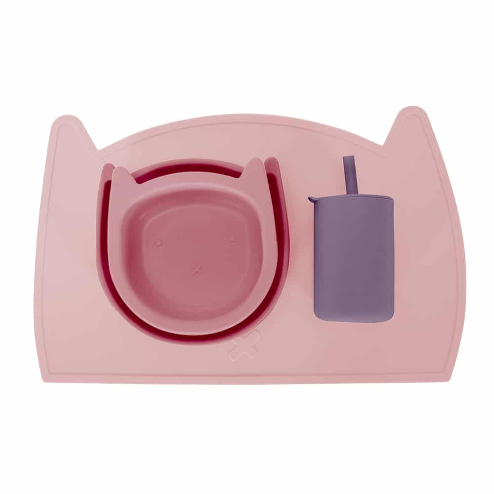 Silicone 4pc Dinner Set - Cat