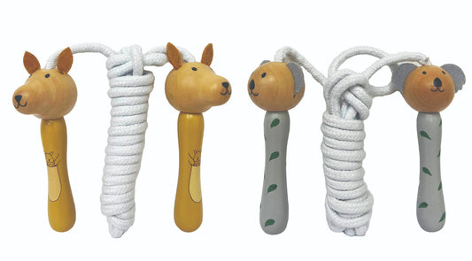 Koala & Kangaroo Wooden Skipping Rope