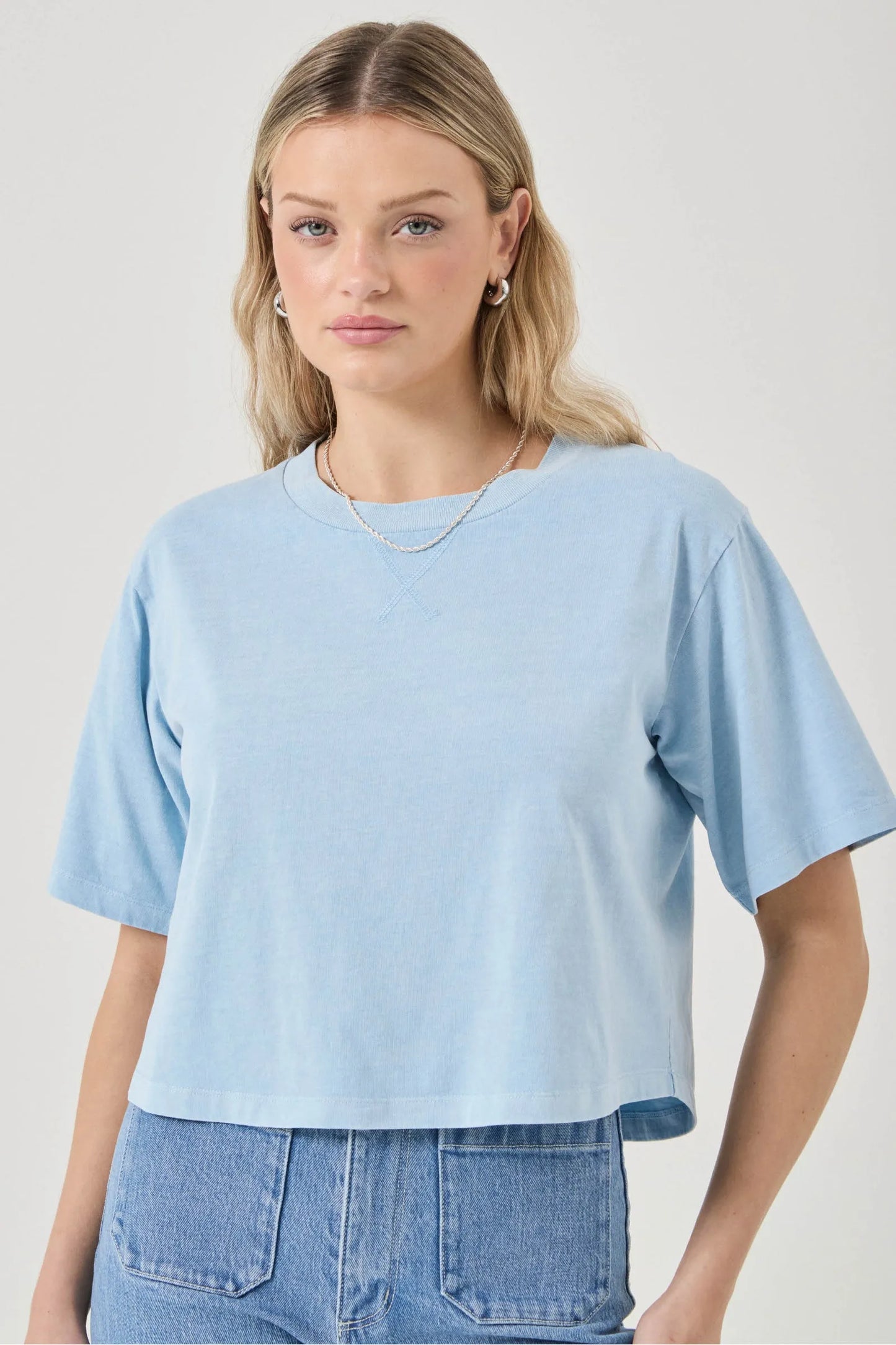 Resort Cropped Tee - Blue Heaven