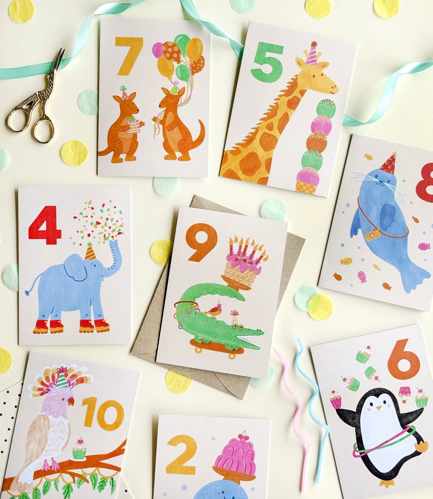 Age 10 Cockatoo Birthday Card - Kids Cute 10th Milestone