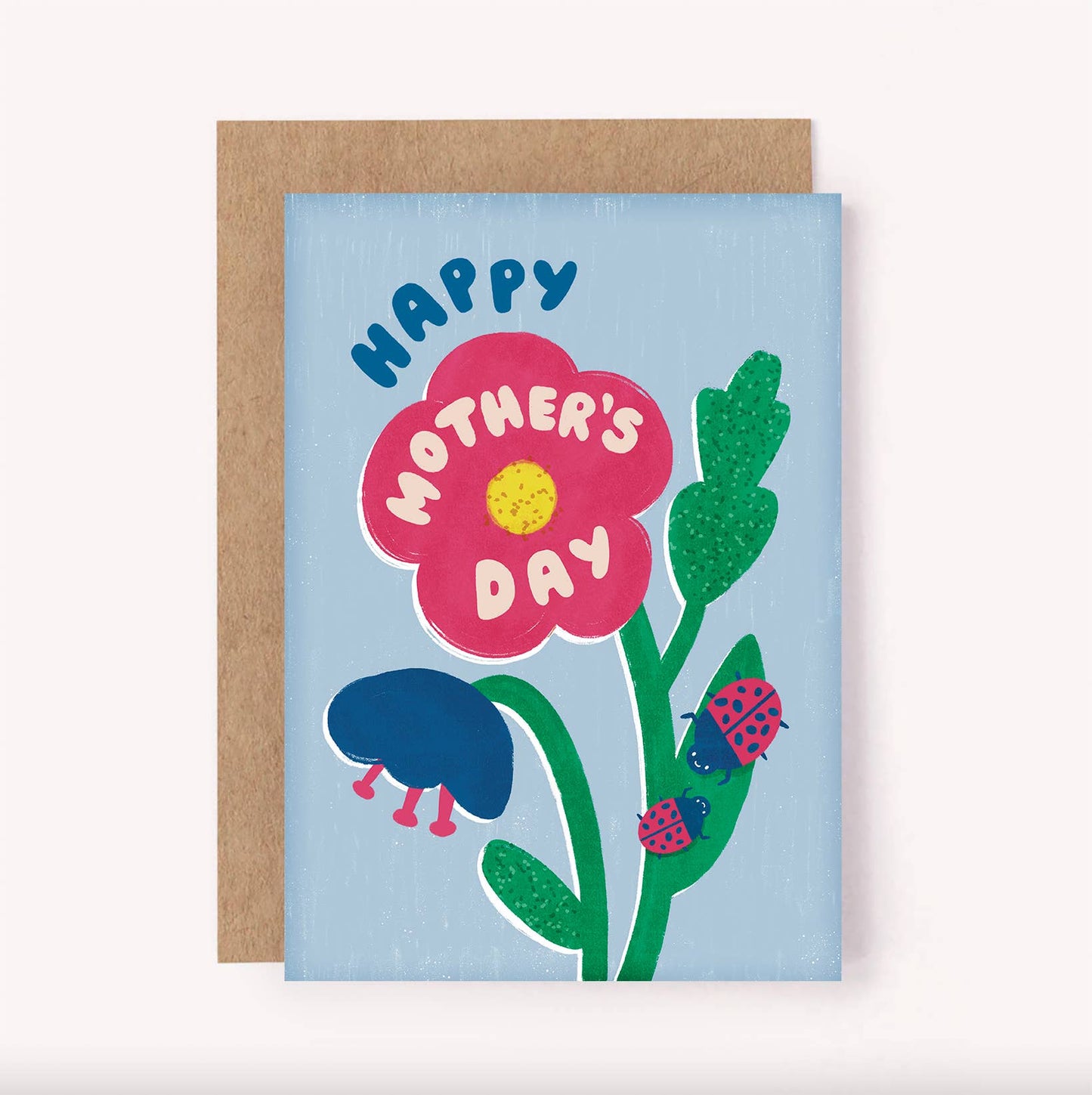 Happy Mother's Day Ladybird Flower Card - Mum Birthday Mom