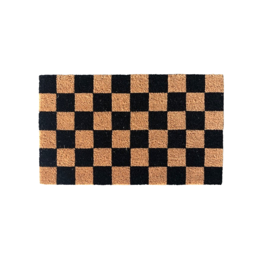 Doormat - Checker Black