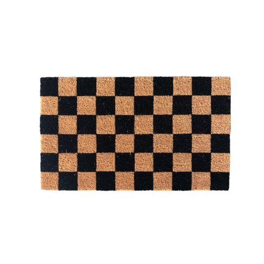 Doormat - Checker Black