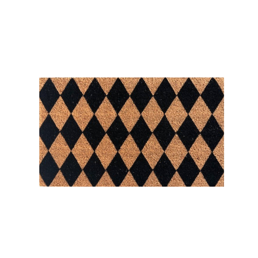 Doormat - Harlequin Black