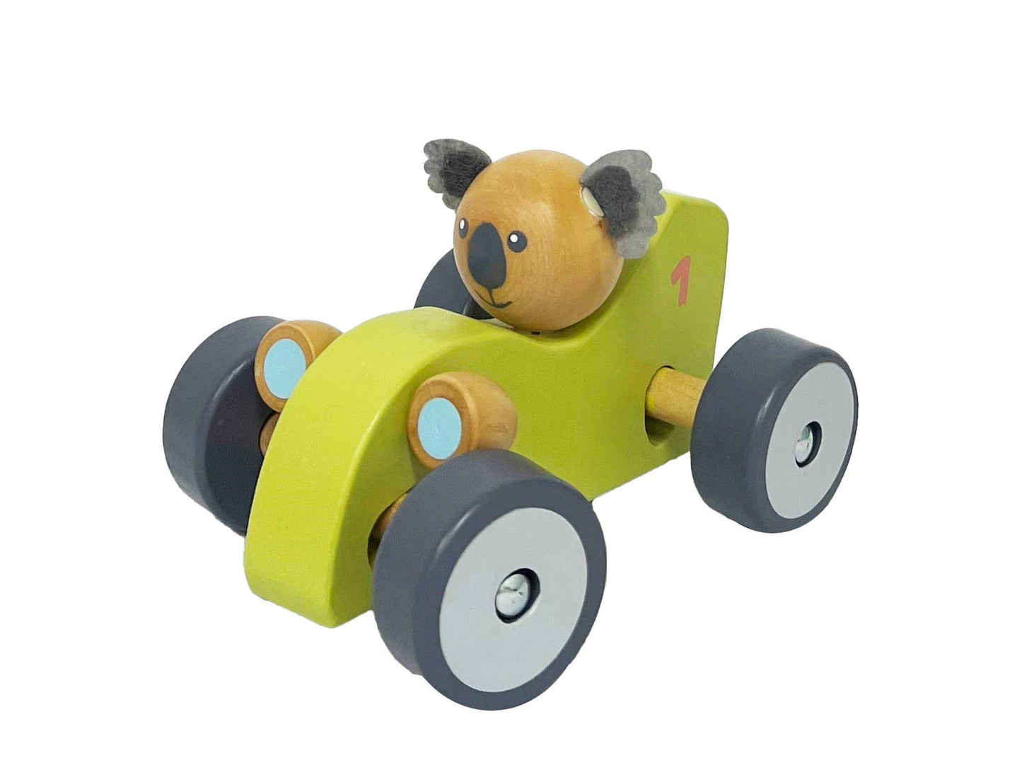 Koala & Kangaroo Wooden Wheelie Car