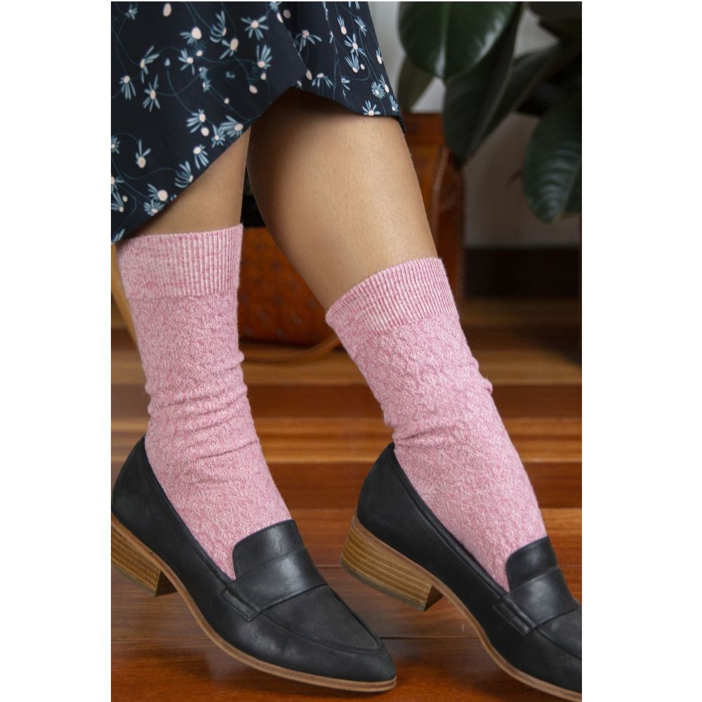 Midweight 95% Fine Merino Wool Quilted Ladies’ Health Sock® - Various Colours