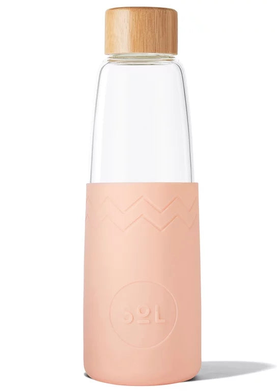 Handblown Reusable Glass Bottle - Paradise Peach