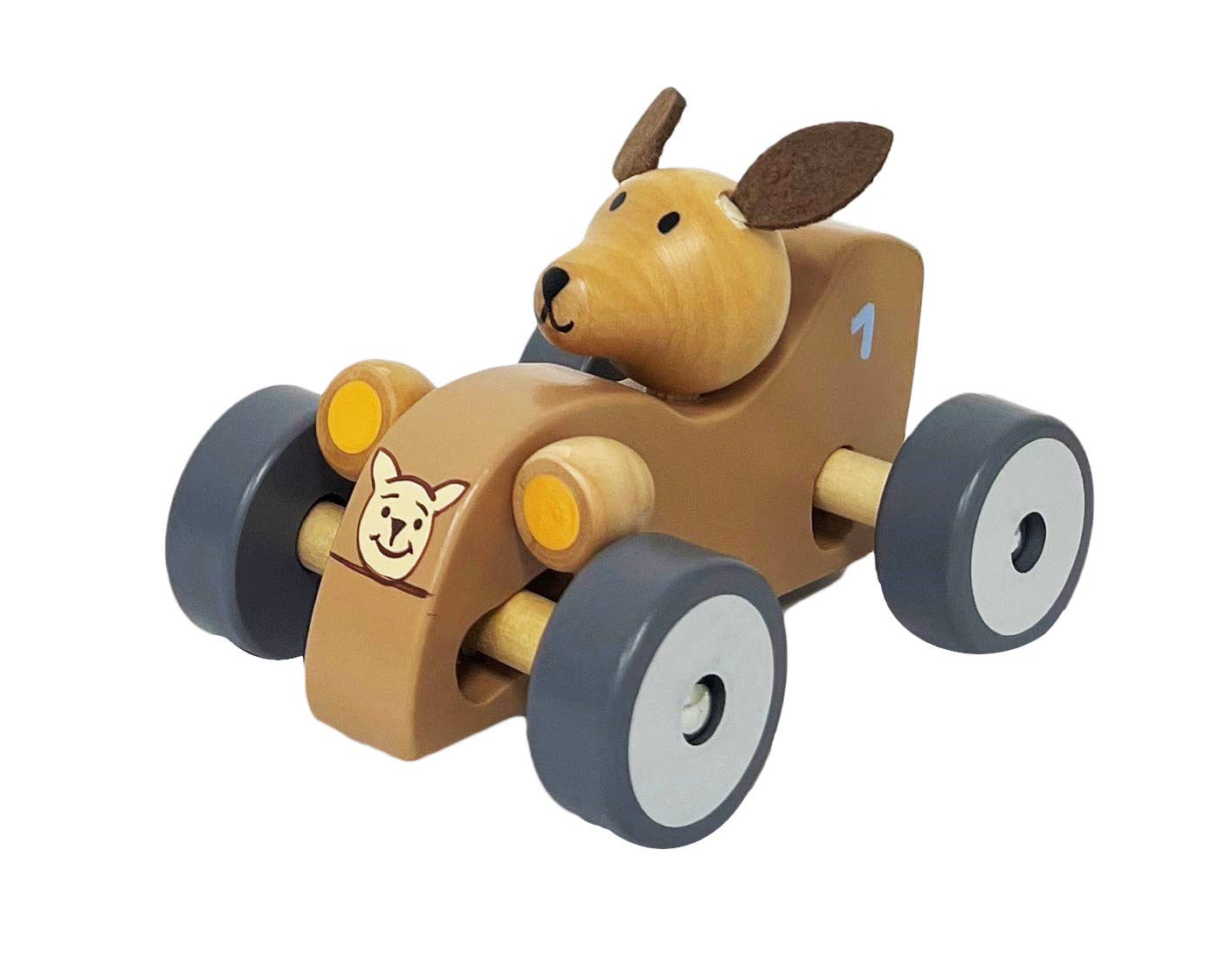 Koala & Kangaroo Wooden Wheelie Car