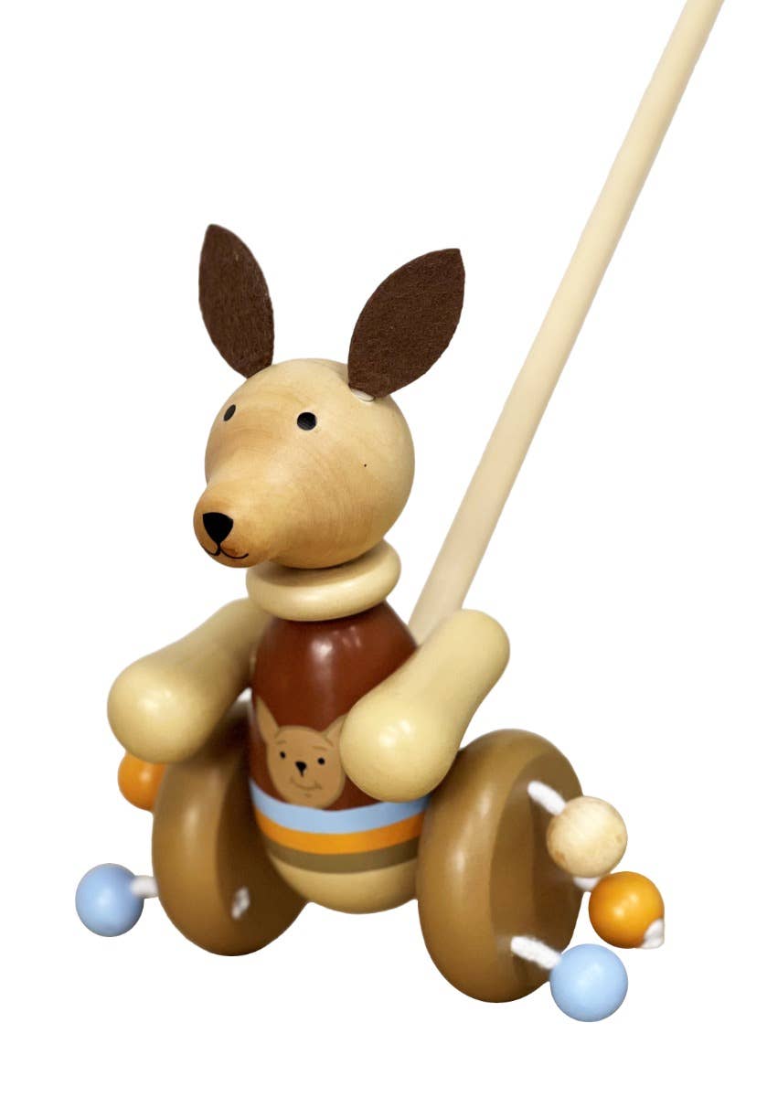 Wooden Push-Along Kangaroo