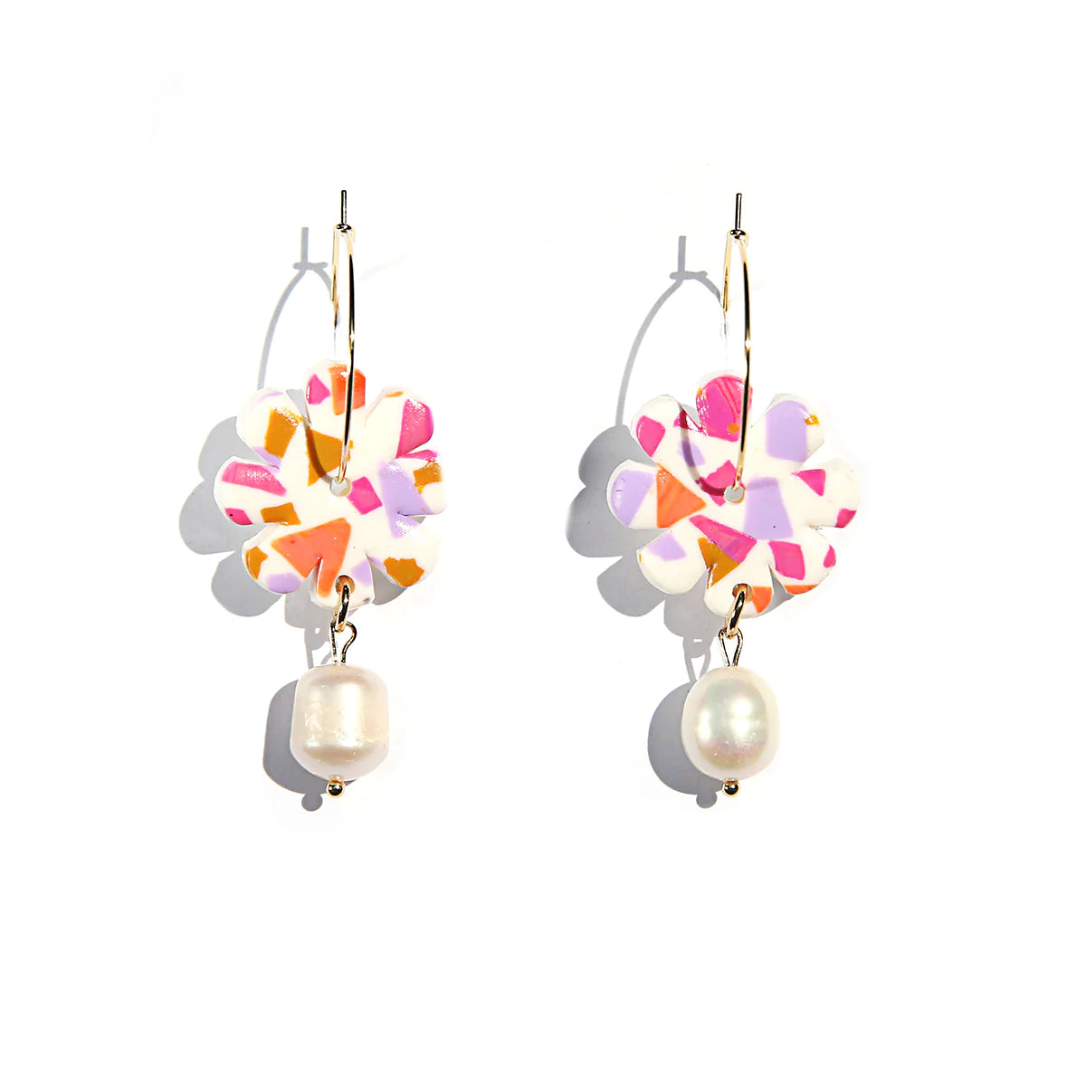 Petite Flowers Earrings - Pink