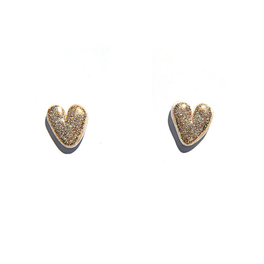 Gold Heart Studs