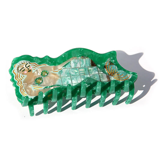 Delphine Green Mermaid Hair Claw Clip