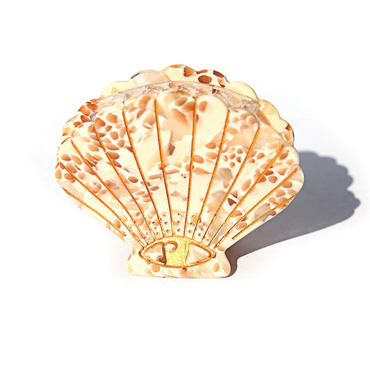 Shell Hair Clip - Honey Terrazzo