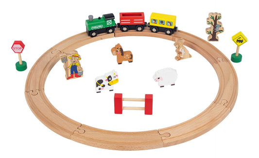 Magnetic Train Play Set Wooden