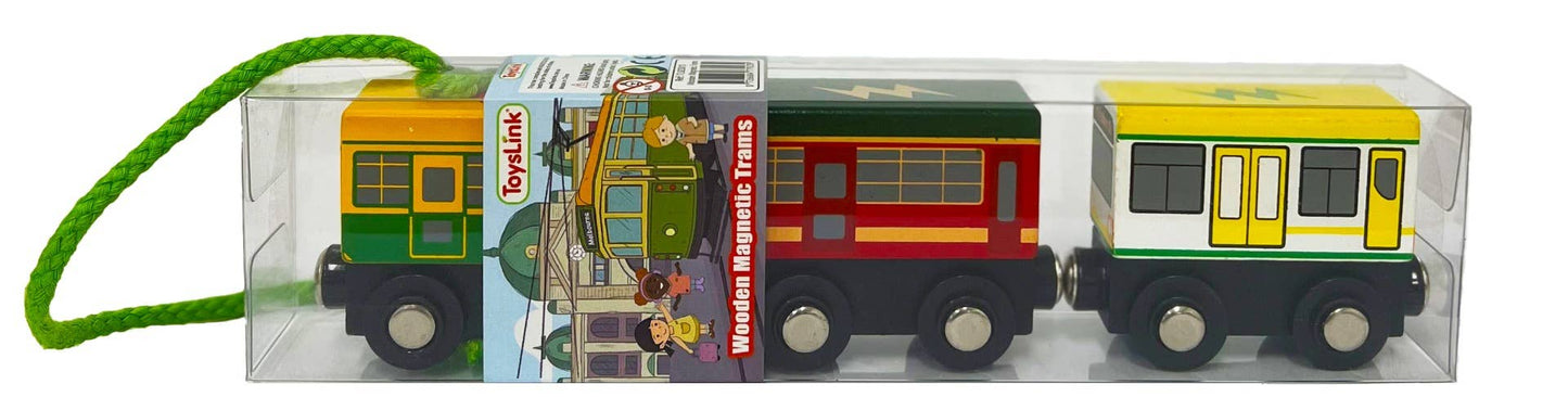 Magnetic Melbourne Tram Set Wooden