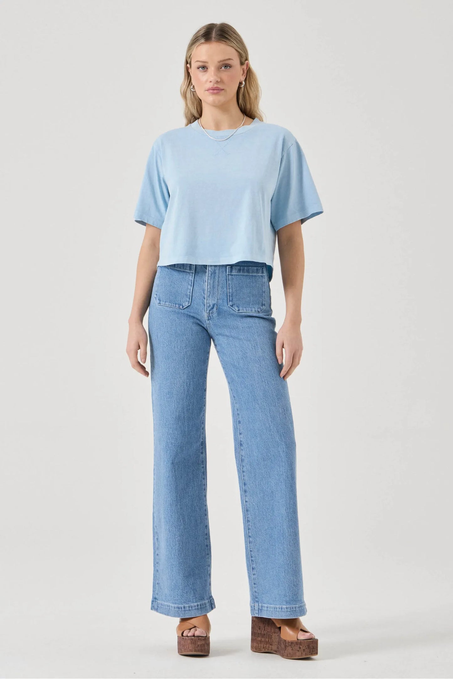 Resort Cropped Tee - Blue Heaven