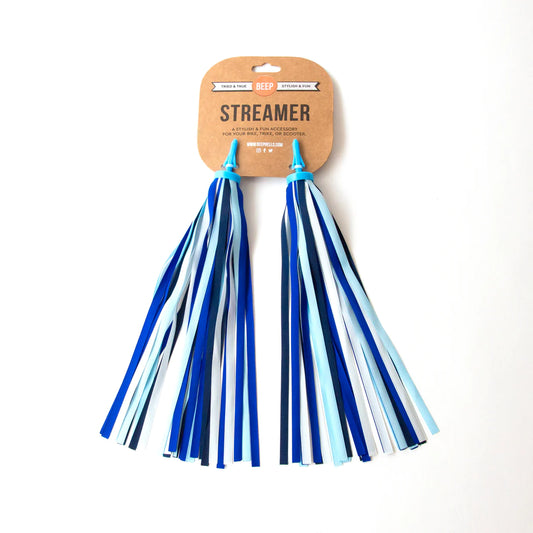 Ocean Blue Real Ribbon Bike / Scooter Streamer