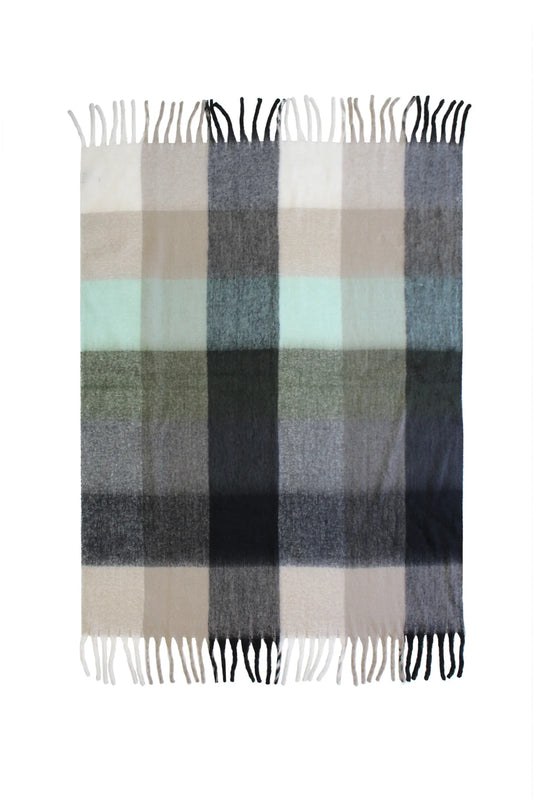 Emma Throw Blanket - Green Mix