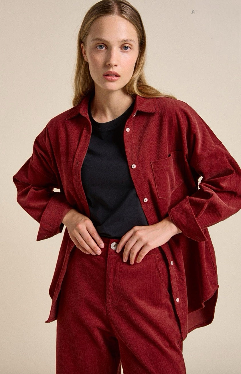 Khaite Cord Pants - Cherry