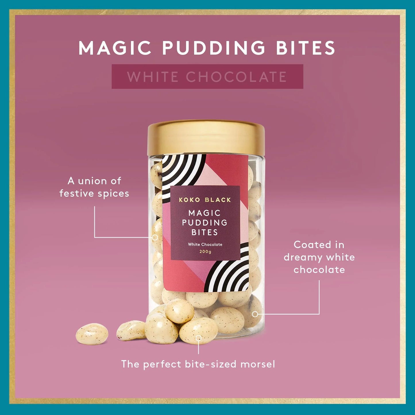 Magic Pudding Bites 200g - White Chocolate