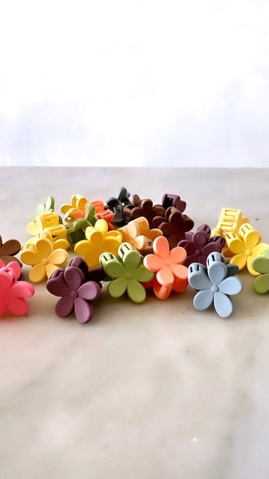 Mini Flower Clips - Set of 10