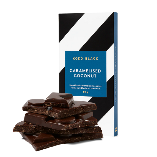 Caramelised Coconut - Dark Chocolate Block