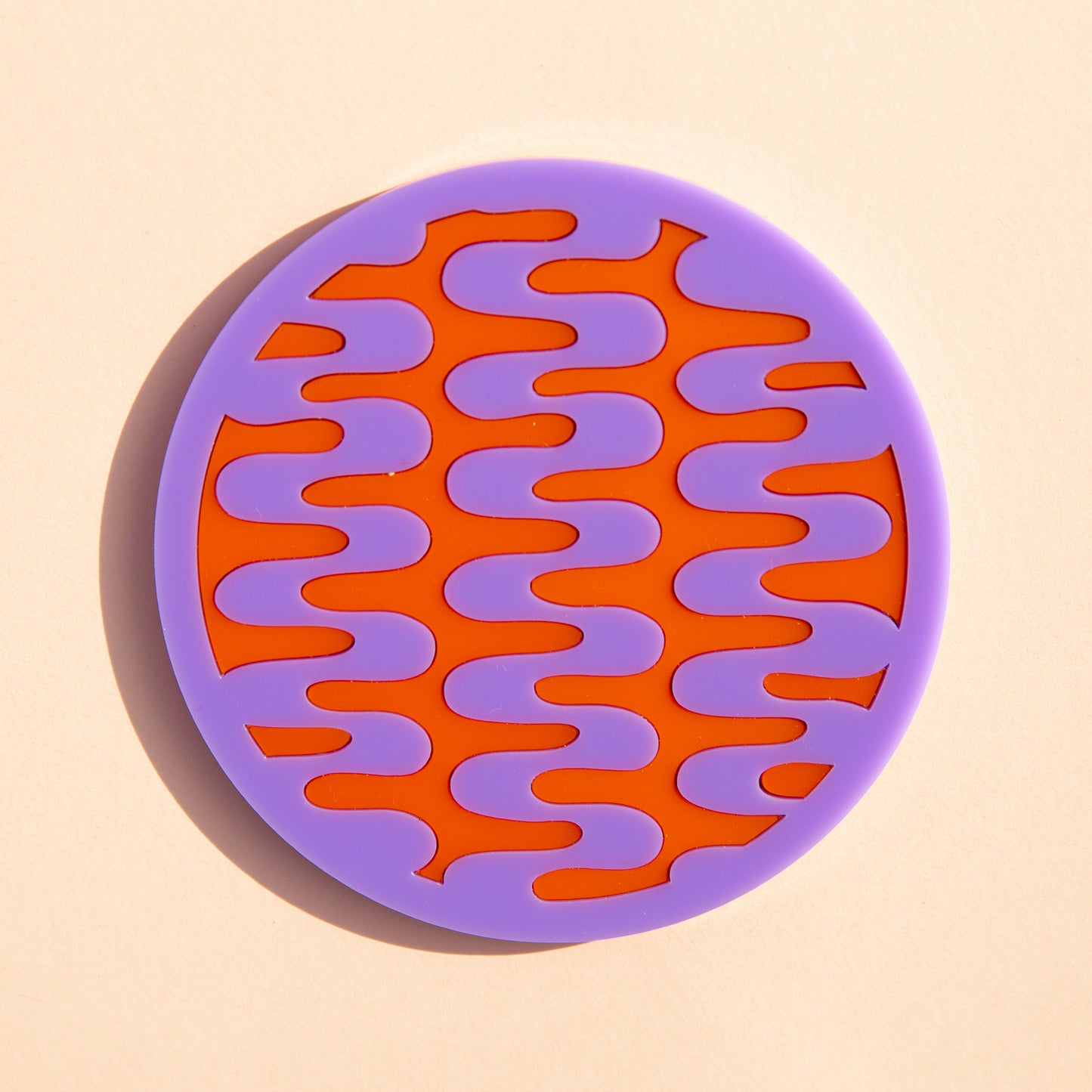 Retro Wiggle Coaster - Orange Lilac