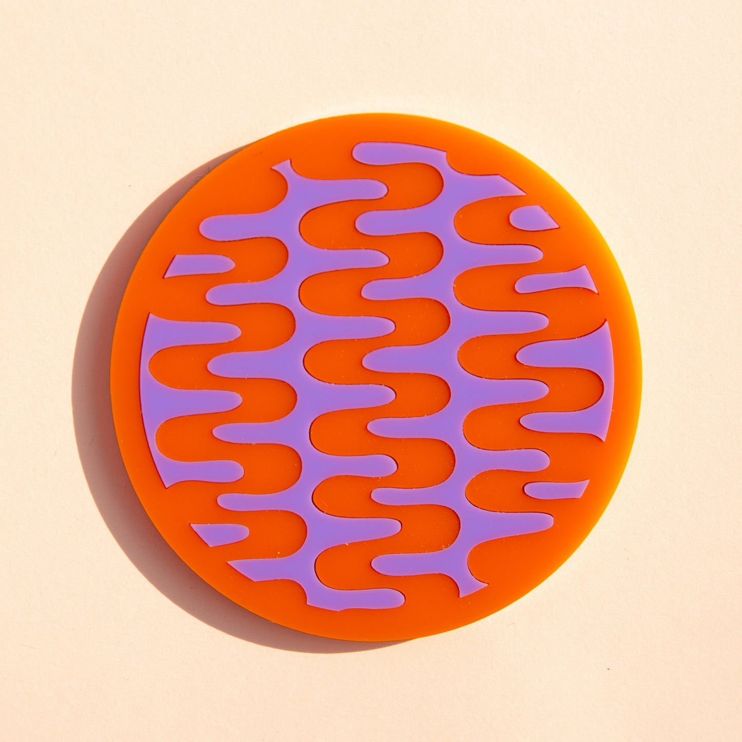 Retro Wiggle Coaster - Orange Lilac