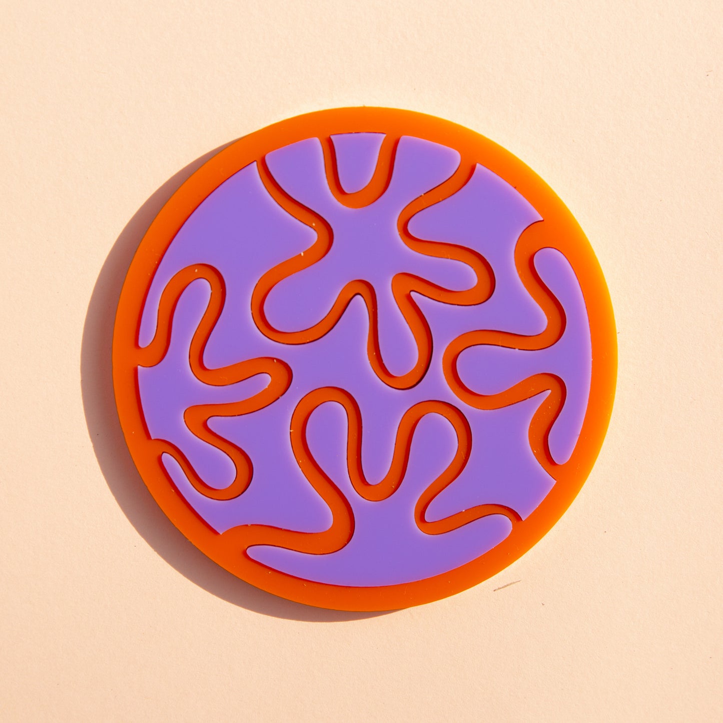 Starfish Coaster - Orange Lilac