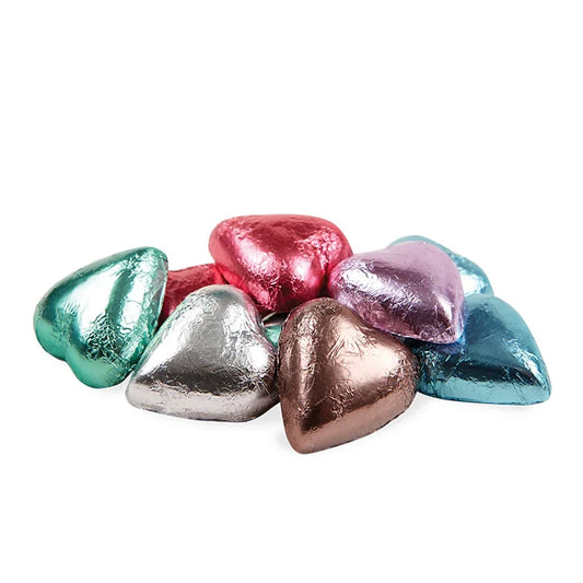 Single Foiled Hearts in Milk Chocolate Individual