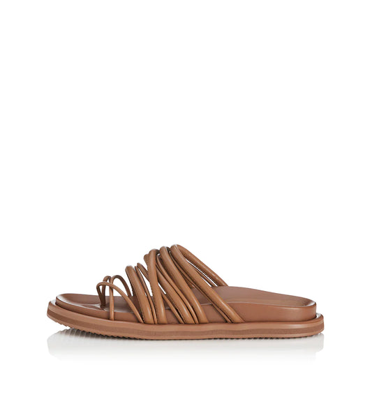 Dahlia Slide - Pecan Leather