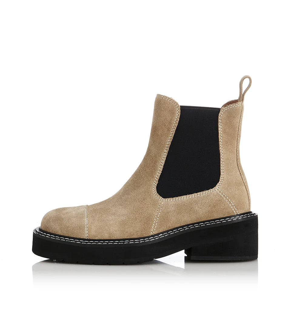 Ebony Boot - Natural Suede