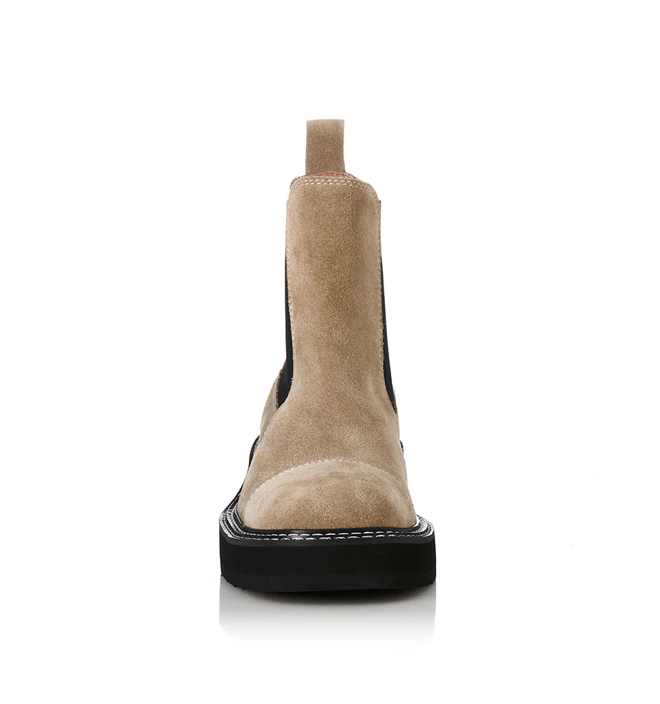 Ebony Boot - Natural Suede