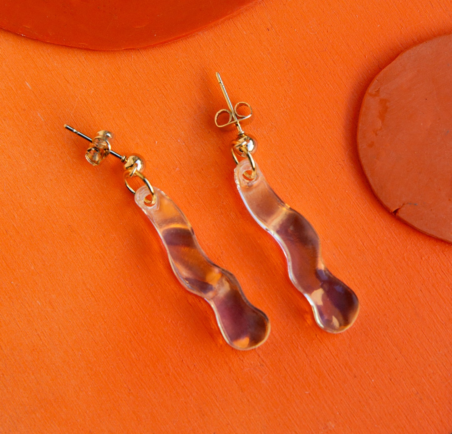 Elegant Dangle Earrings - Rainbow/Silver