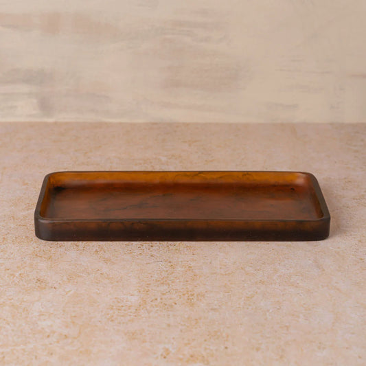 Flow Resin Bathroom Caddy/Tray - Earth