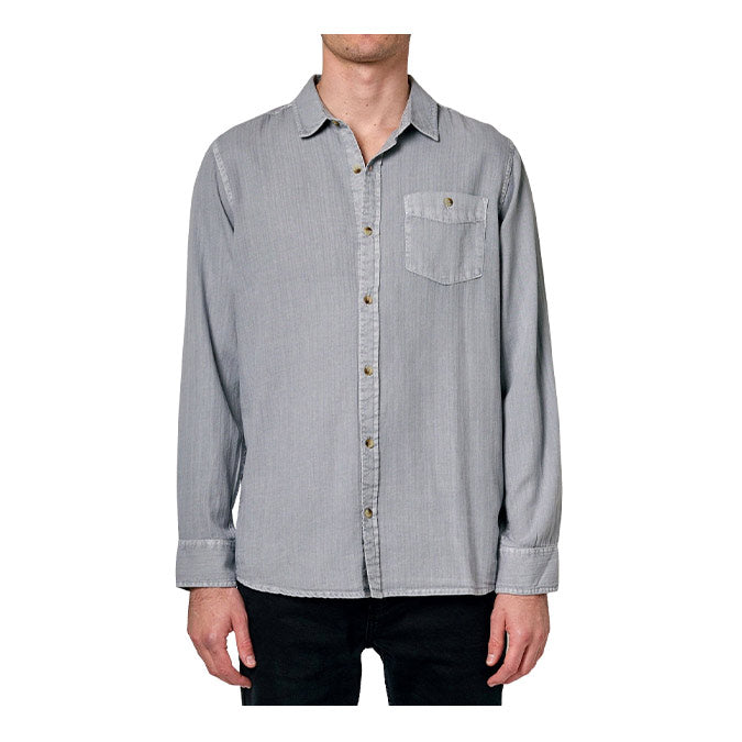 Herringbone Shirt - Light Grey