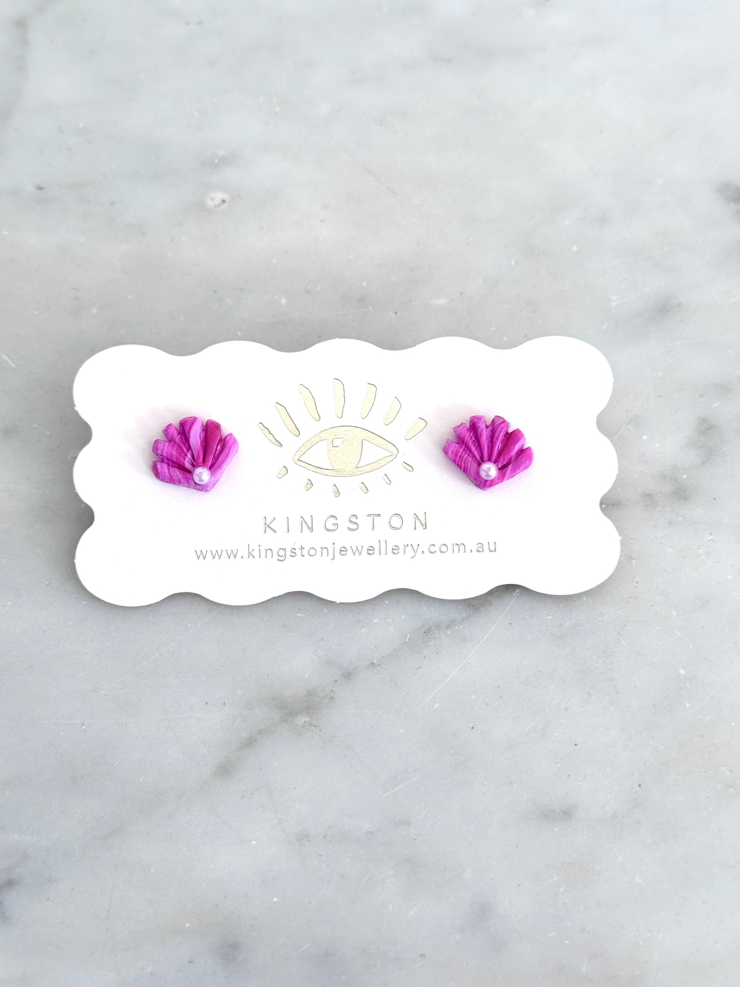 Shell Studs - Pink